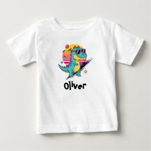 Snygg 80-talsestetik Trex-dinosaur med solglasögon T Shirt