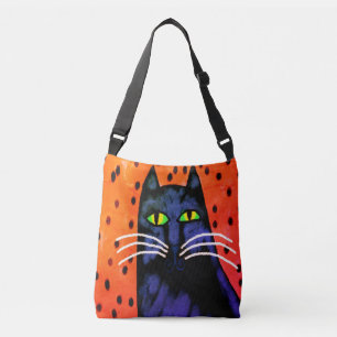 Snygg Abstrakt Art Cat Tote Bag Axelväska