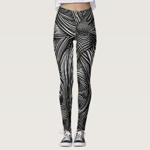 Snygg Abstrakt Art Leggings