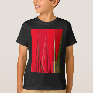 Snygg Abstrakt av Röda Struktur Färg T Shirt