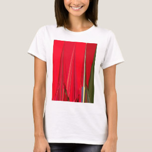 Snygg Abstrakt av Röda Struktur Färg T Shirt