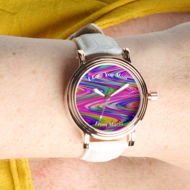 Snygg Abstrakt Elegant Ro Guld Watch Armbandsur (Skapare uppladdad)