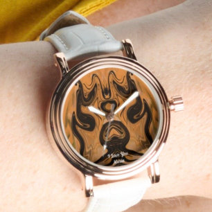Snygg Abstrakt Elegant Ro Guld Watch Armbandsur