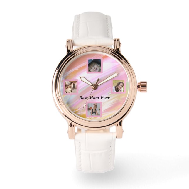 Snygg Abstrakt Elegant Ro Guld Watch Armbandsur (Framsida)