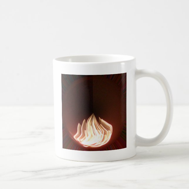 Snygg Abstrakt Flame Art Print Kaffemugg (Höger)