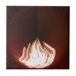 Snygg Abstrakt Flame Art Print Kakelplatta