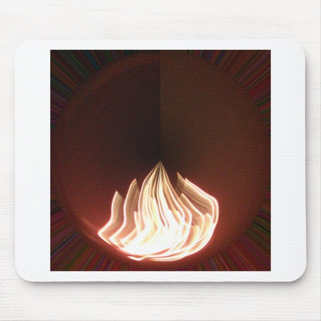 Snygg Abstrakt Flame Art Print Musmatta (Framsidan)
