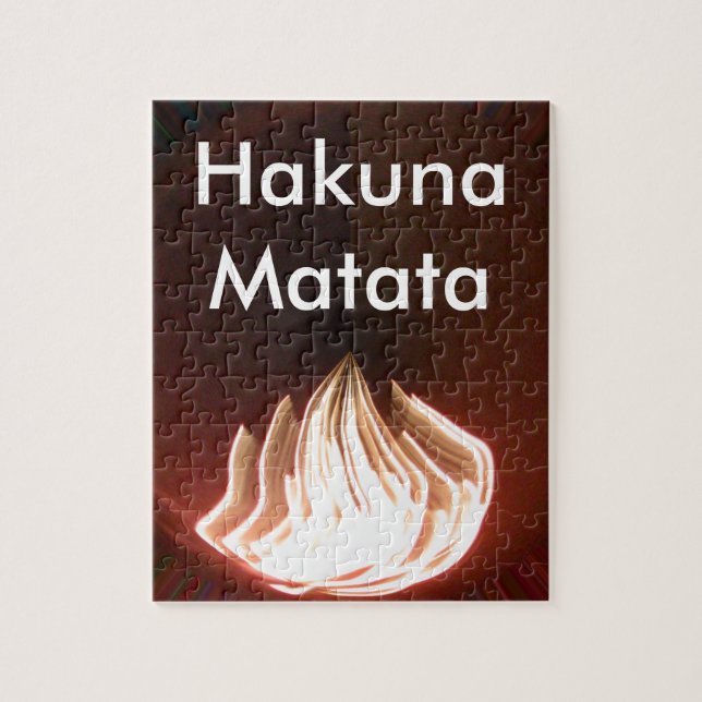 Snygg Abstrakt Flame Art Print Pussel (Vertikal)