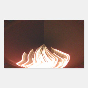Snygg Abstrakt Flame Art Print Rektangulärt Klistermärke