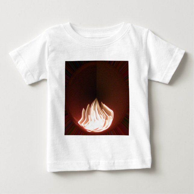 Snygg Abstrakt Flame Art Print T-shirt (Framsida)