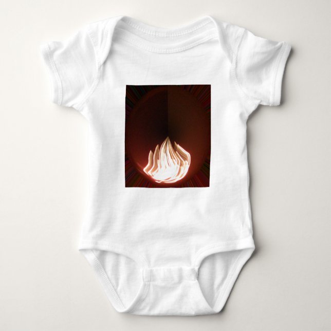 Snygg Abstrakt Flame Art Print Tee (Framsida)