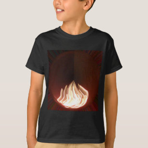 Snygg Abstrakt Flame Art Print Tee Shirt