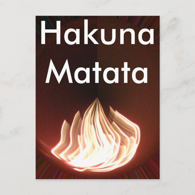 Snygg Abstrakt Flame Art Print Vykort (Framsida)