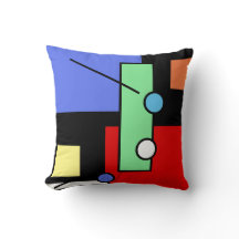 Snygg Abstrakt Konst Geometrisk Form Kudd