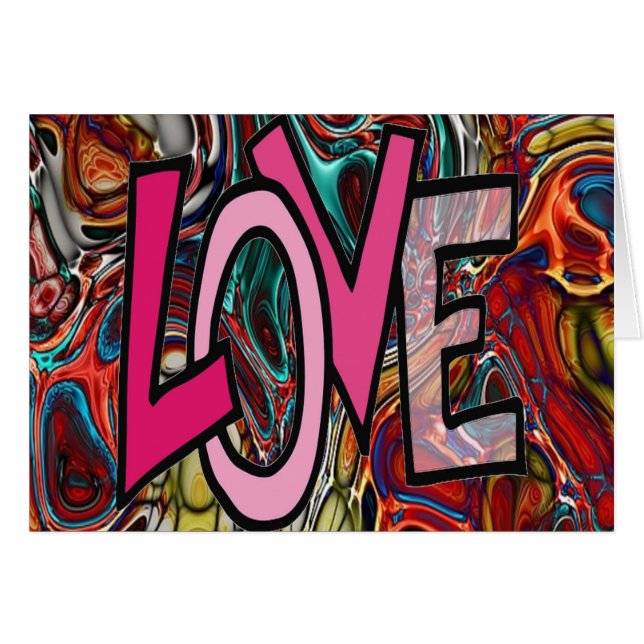 Snygg Abstrakt Mönster Hälsningskort (Framsidan Horizontal)