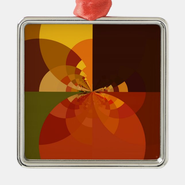 Snygg Abstrakt på jorden Julgransprydnad Metall (Framsidan)