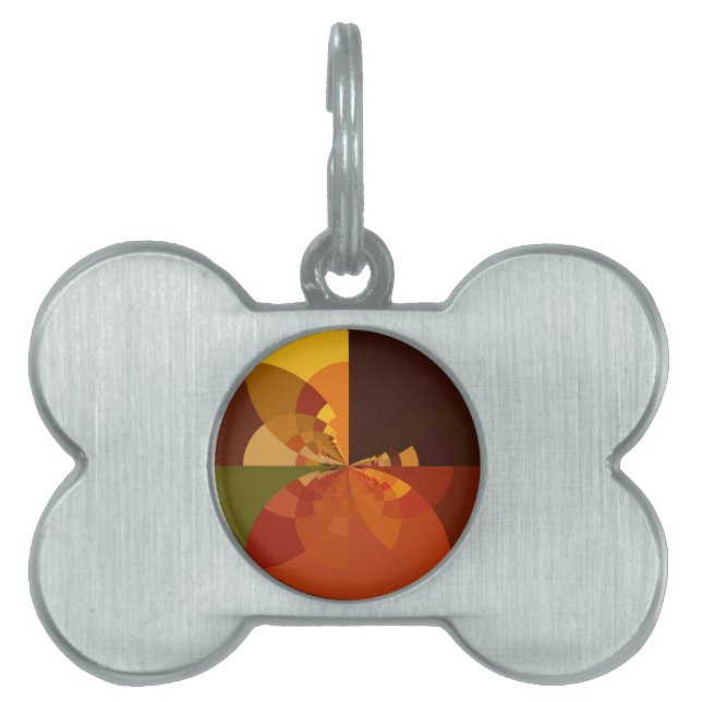 Snygg Abstrakt på jorden Namnbricka Husdjur (Framsidan)