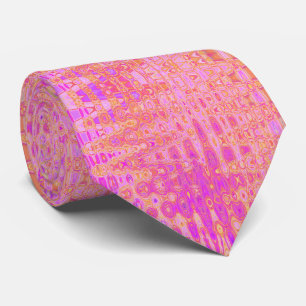 Snygg abstrakt rosa och magenta atomisk retro-sick slips