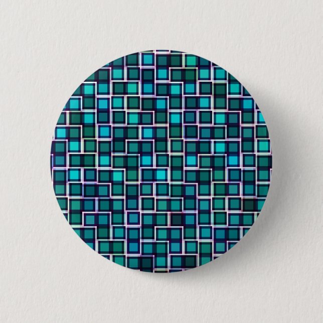 Snygg Abstrakt Tile Mönster i Blue Knapp (Framsida)