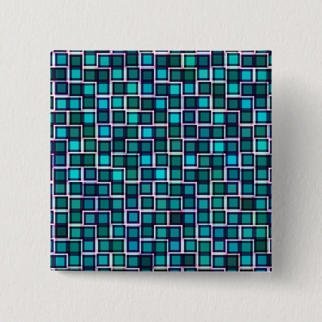 Snygg Abstrakt Tile Mönster i Blue Knapp (Framsida)