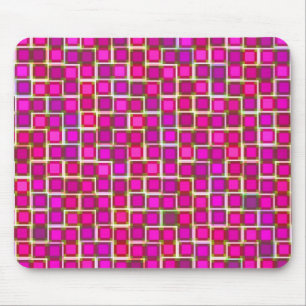 Snygg Abstrakt Tile Mönster i Rosa Musmatta