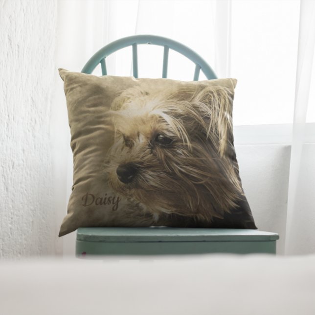 Snygg Abstrakt Yorkshire Terrier Kudde (Skapare uppladdad)