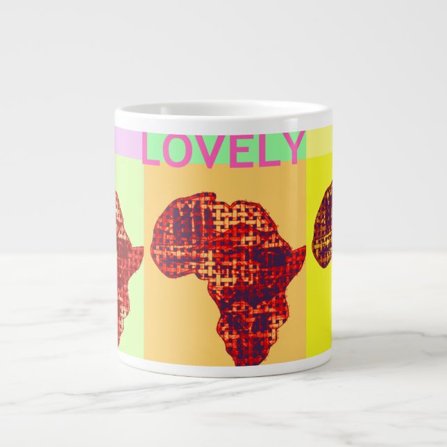 Snygg Afrika färg Home Drink jumbo Kaffe koppar Jumbo Mugg (Framsidan)