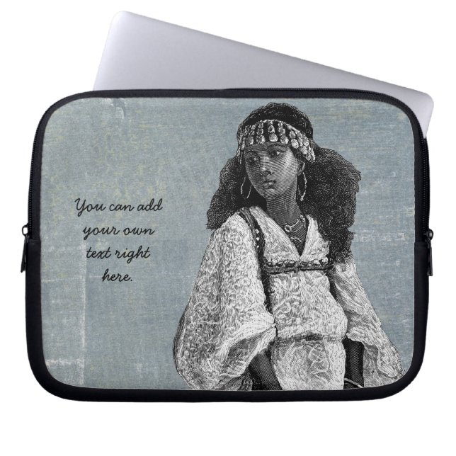 Snygg afrikansk flicka laptop sleeve (Framsidan)