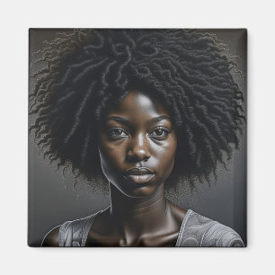 Snygg afrikansk kvinna Ai Art Magnet