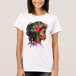 Snygg afrikansk kvinna Ro T Shirt