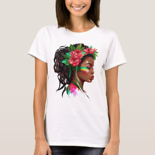 Snygg afrikansk kvinna Ro T Shirt