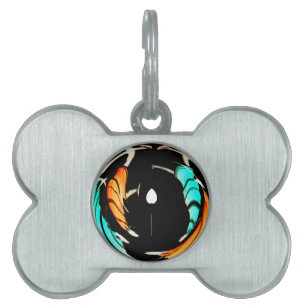 Snygg afrikansk Motif Art-utskrift Namnbricka Husdjur