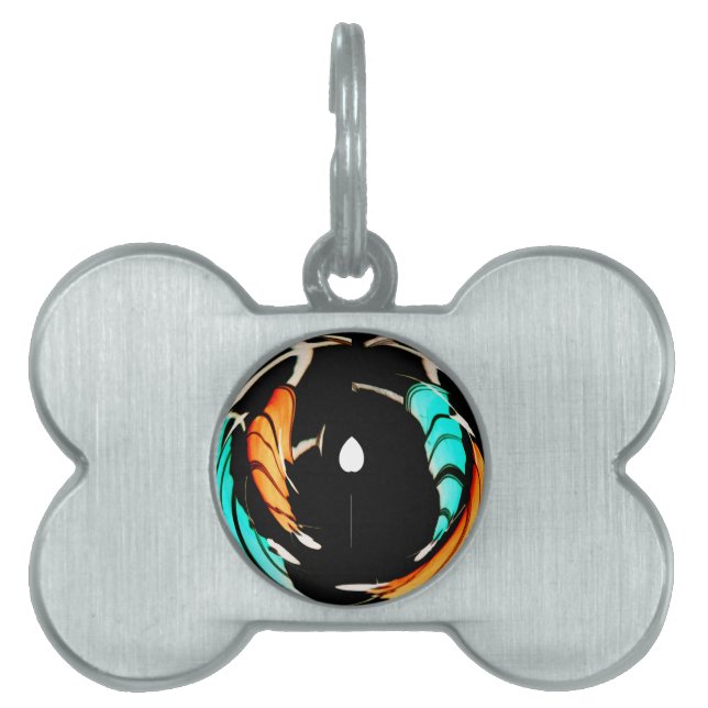 Snygg afrikansk Motif Art-utskrift Namnbricka Husdjur (Framsidan)