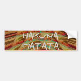 Snygg afrikansk traditionell Golden Brown Motif Bildekal