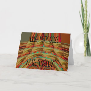 Snygg afrikansk traditionell Golden Brown Motif Kort