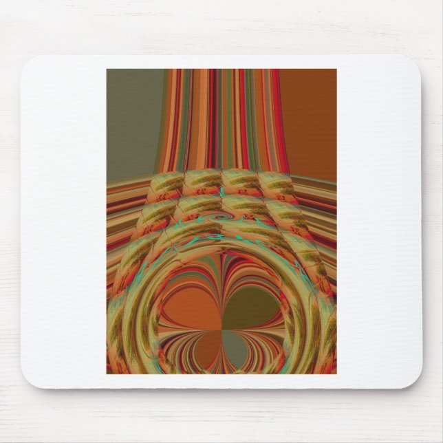 Snygg afrikansk traditionell Golden Brown Motif Musmatta (Framsidan)