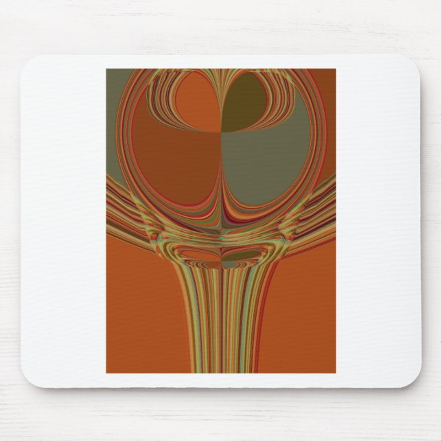 Snygg afrikansk traditionell Golden Brown Motif Musmatta (Framsidan)