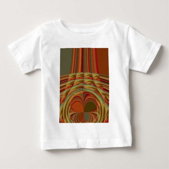 Snygg afrikansk traditionell Golden Brown Motif T-shirt (Framsida)