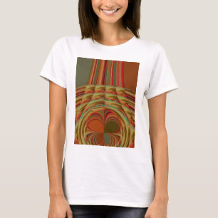 Snygg afrikansk traditionell Golden Brown Motif T-shirt