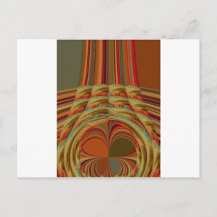 Snygg afrikansk traditionell Golden Brown Motif Vykort