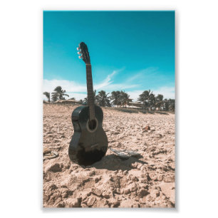 Snygg akustisk Guitar Fototryck