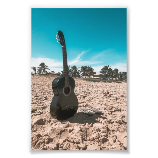 Snygg akustisk Guitar Fototryck (Framsidan)