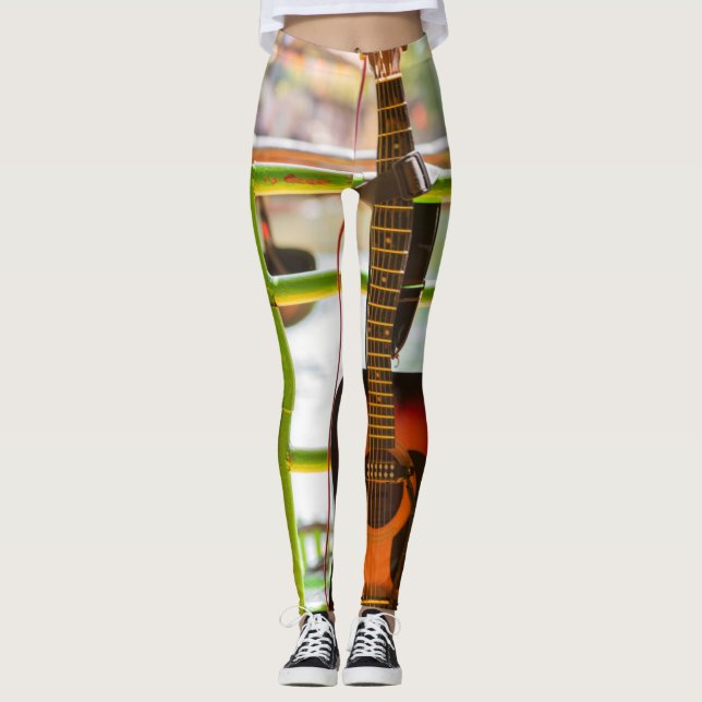 Snygg akustisk Guitar Leggings (Framsida)