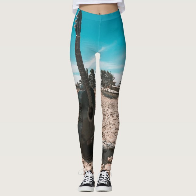 Snygg akustisk Guitar Leggings (Framsida)