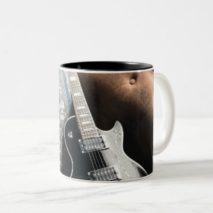 Snygg akustisk Guitar Två-Tonad Mugg