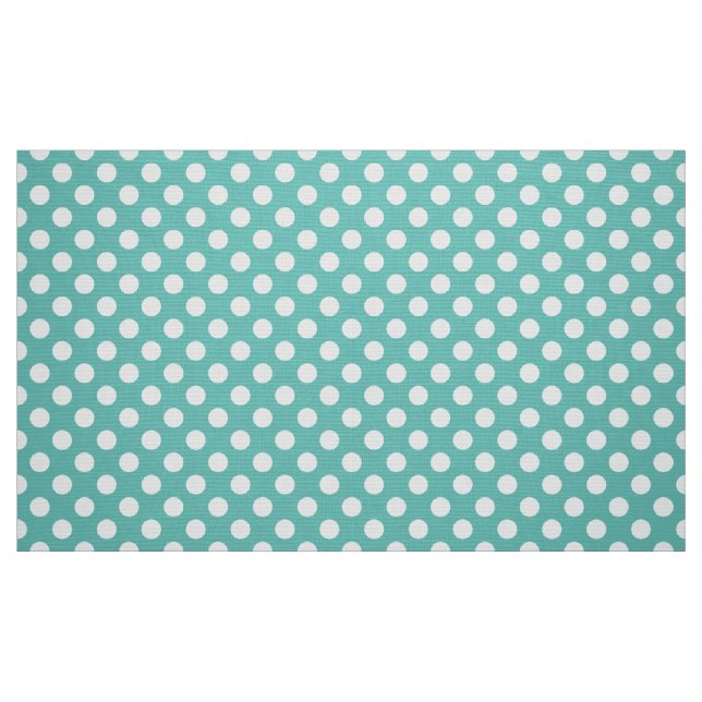 Snygg akvablå prickmönster tyg (Fat Quarter)