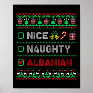 Snygg albansk jullchecklista Albanien Poster