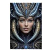 Snygg Alien Woman - 013 - Fantasy Art