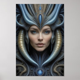 Snygg Alien Woman - 013 - Fantasy Art Poster