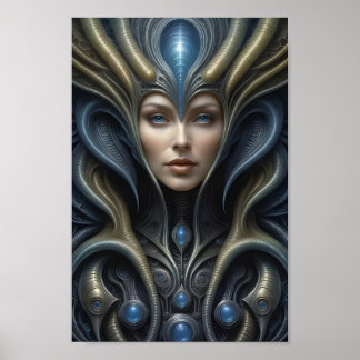 Snygg Alien Woman - 019 - Fantasy Art Poster
